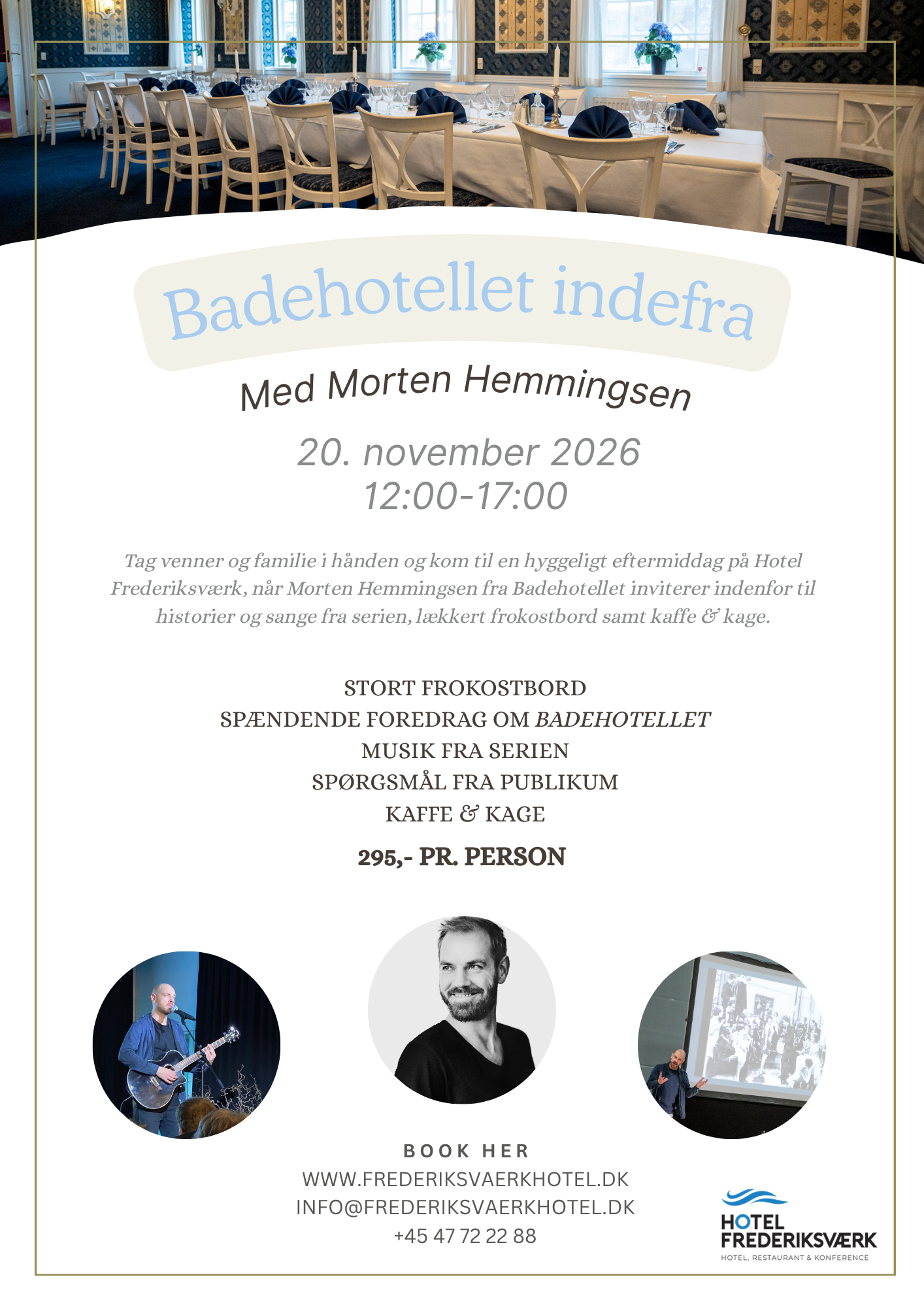 Badehotellet indefra med Morten Hemmingsen — flyer