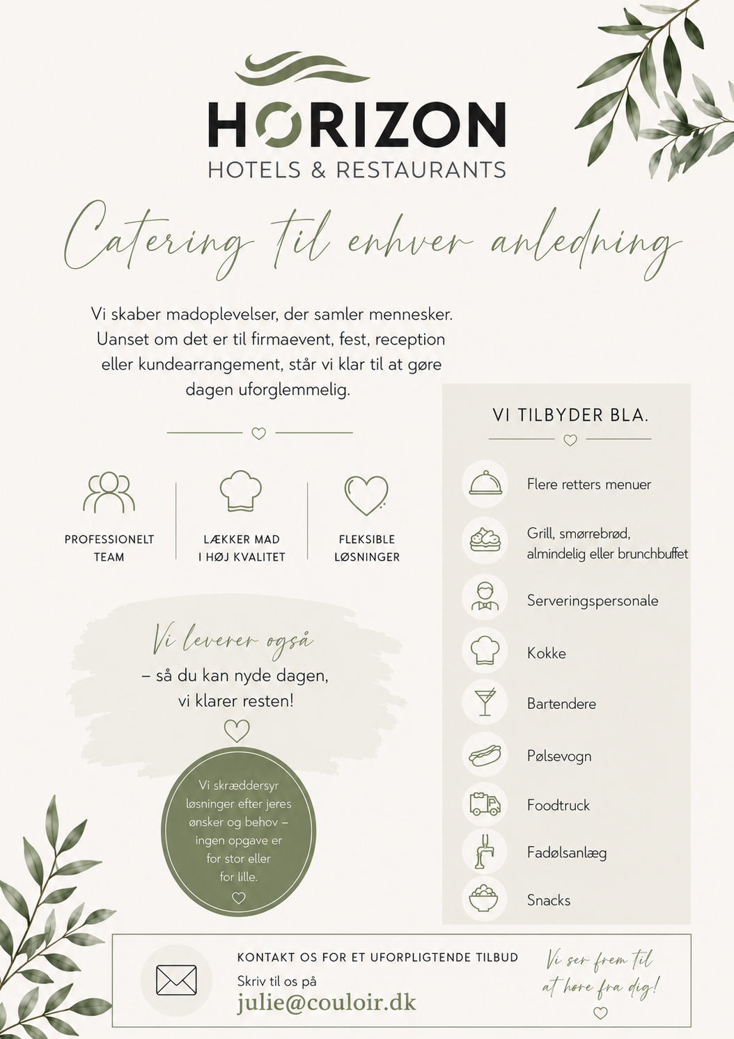 Catering til enhver anledning – Hotel Frederiksværk