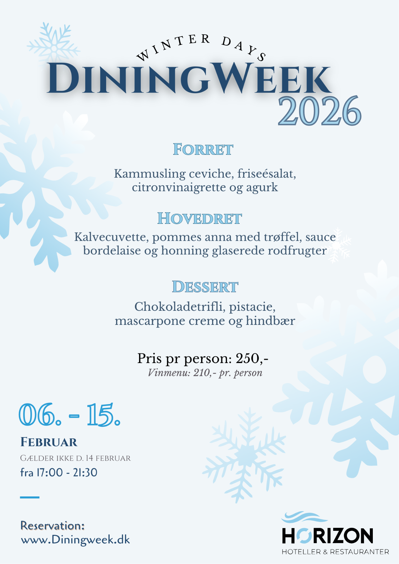 Diningweek 2026 - Winter Days menu